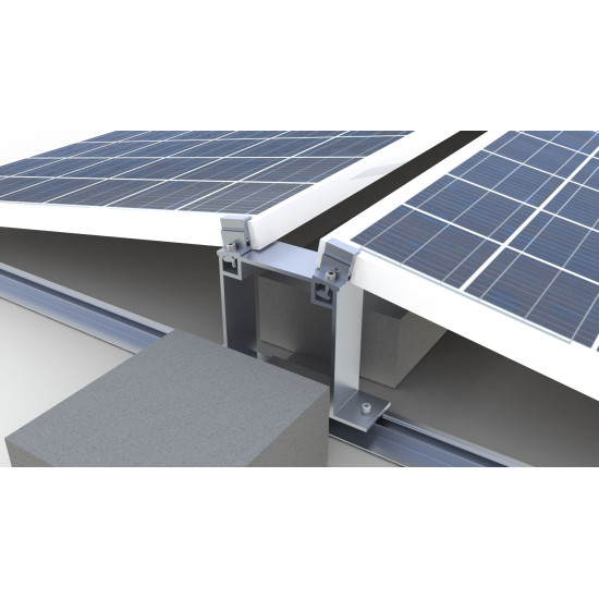 Sistem de montaj panouri fotovoltaice PB-062.1, montare acoperis plat