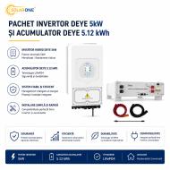 Pachet Invertor DEYE 5kW și Acumulator Deye 5.12 kWh