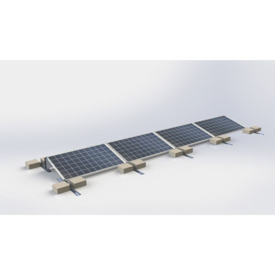 Sistem de montaj panouri fotovoltaice PB-068.1, montare acoperis plat