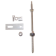 Surub cu dublu filet Hangerboard 250x10 + placa montaj