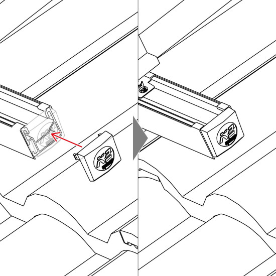 Single Rail-Capac K2 plastic 