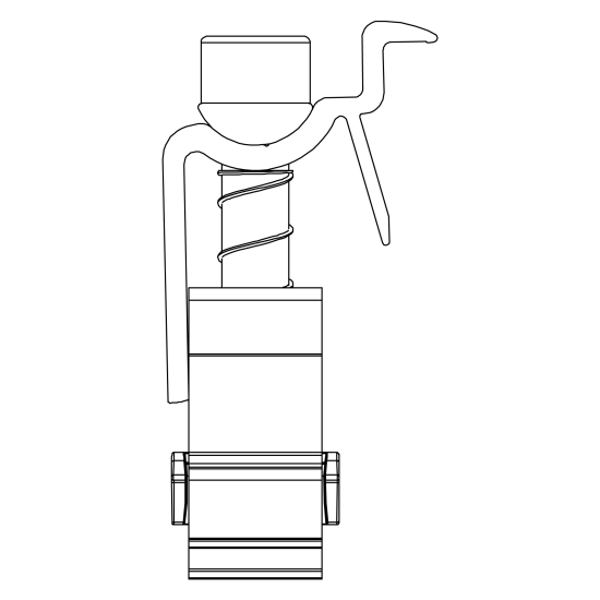 Clema de capat universala K2 Single Rail, Solid Rail, Base Rail