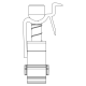 Clema de capat universala K2 Single Rail, Solid Rail, Base Rail