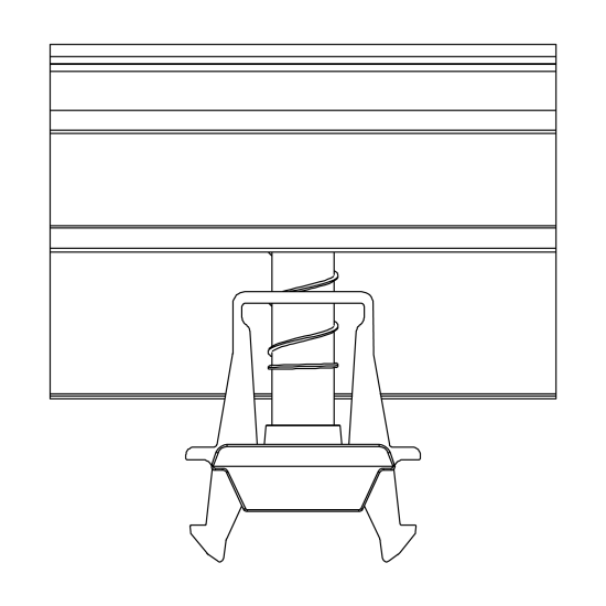 Clema de capat universala K2 Single Rail, Solid Rail, Base Rail